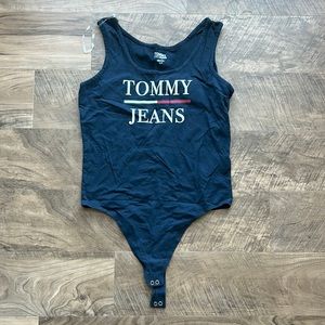 Dark blue body suit tank top